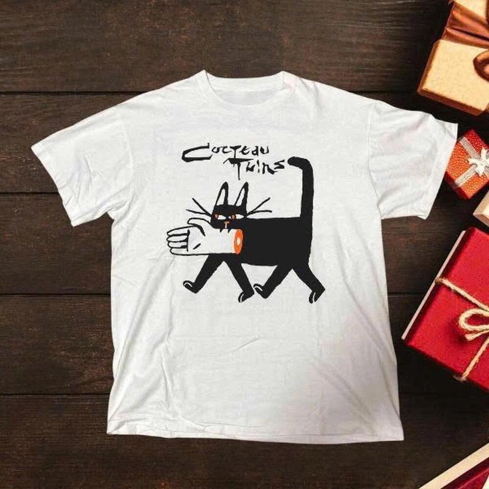 White Gildan Tee With Black Text